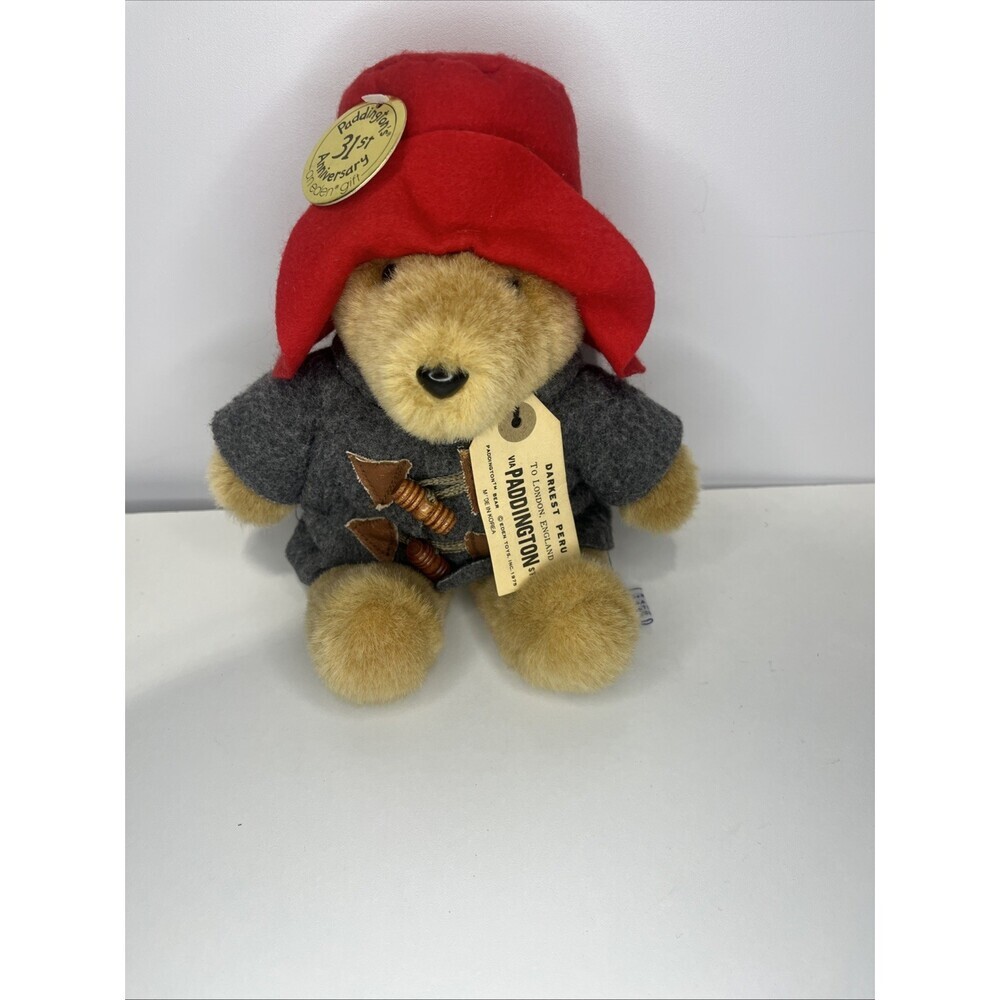 Paddington Bear Eden Vintage NEW with Tags 31st Edition Red Hat Grey Coat
